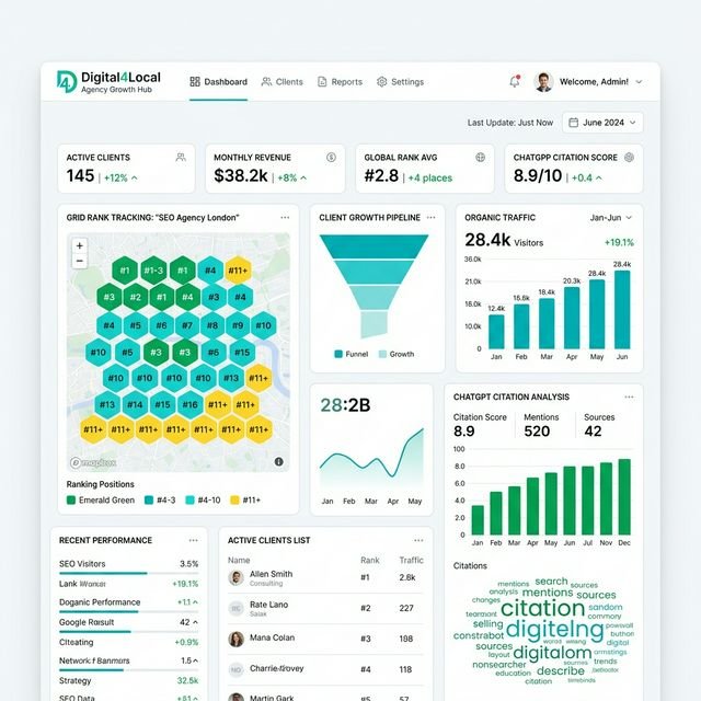 Digital4Local AI Agency Growth Dashboard